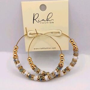 Marble Hoop Earrings